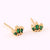 IG Style Women Irregular Flower Copper Diamond Inlay Earrings