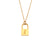 Fashion Letter Number Text Stainless Steel 18K Gold Plated Necklaces