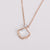 Fashion Hexagon Stainless Steel Electroplating Necklaces