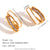 Fashion Hexagon Circle Geometric Stainless Steel 18K Gold Plated Earrings