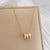 Women Fashion Chamfered Cube Geometric Titanium Steel Electroplating Necklaces