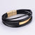 Unisex Minimalist Metal Leather Bangles