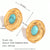 Fashion Hexagon Circle Geometric Stainless Steel 18K Gold Plated Earrings