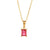 Minimalist Quadrilateral Geometric Stainless Steel 18K Gold Plated Necklaces