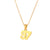 Minimalist Number Text Letter Stainless Steel 18K Gold Plated Necklaces