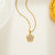 Japanese / Korean Snowflake Geometric Titanium Steel 18K Gold Plated Necklaces