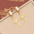 Expressive Cross Stainless Steel Electroplating Earrings