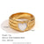 Women Fashion Circle Geometric Stainless Steel 18K Gold Plated Rings