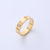 Exotic Women Metal Diamond Fruit Titanium Steel Gold Plating Rings