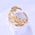 Natural Women Leaf Stainless Steel Electroplating Rings