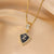 Moderate Luxury Letter Geometric Titanium Steel 18K Gold Plated Necklaces