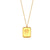 Fashion Quadrilateral Flower Stainless Steel 18K Gold Plated Necklaces