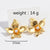 Moderate Luxury Flower Petal Geometric Droplet Copper Electroplating Stud Earrings