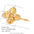 Retro Vintage Fashion Flower Stainless Steel Electroplating Rings