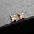 Moderate Luxury Triangle Geometric Titanium Steel 18K Gold Plated Stud Earrings