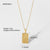 IG Style Square Geometric Stainless Steel 18K Gold Plated Necklaces