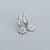 925 Sterling Silver Octagram Geometric Silver Electroplating Earrings