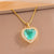 Natural Heart Stainless Steel Electroplating Necklaces