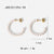 IG Style Letter Geometric Stainless Steel 18K Gold Plated Earrings