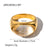 Women IG Style Circle Geometric Stainless Steel 18K Gold Plated Rings