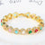 Japanese / Korean Women Tennis / Diamond Line Artificial Crystal Diamond Inlay Bracelets