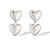 Minimalist Heart Geometric Stainless Steel Drop Earrings