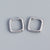 925 Sterling Silver Fashion Quadrilateral Geometric Silver Stud Earrings