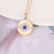 Women Eye Wave Stainless Steel Diamond Inlay Pendants