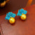 Medieval Flower Flower Alloy Oil Dripping Earrings