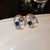 Retro Vintage Droplet Droplet Metal Oil Dripping Earrings