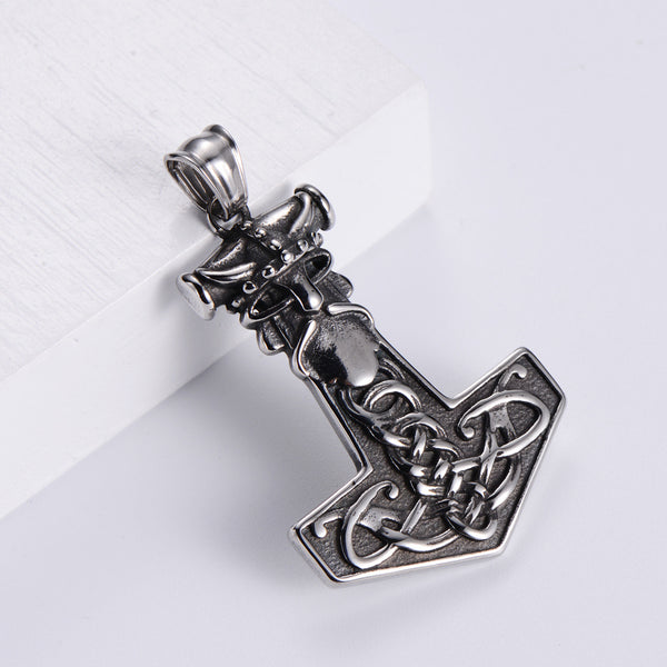 Men Metal Retro Vintage Cartoon Stainless Steel Polishing Pendants