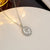 Korean Circle Geometric Titanium Steel 18K Gold Plated Necklaces