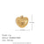 Fashion Irregular Heart Stainless Steel 18K Gold Plated Jewelry Making