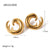 IG Style Shell Stainless Steel 18K Gold Plated Earrings