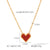 IG Style Chain Heart Geometric Heart Stainless Steel Electroplating Necklaces