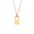 Fashion Letter Number Text Stainless Steel 18K Gold Plated Necklaces