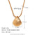 Fashion Fan-Shape Geometric Stainless Steel 18K Gold Plated Necklaces