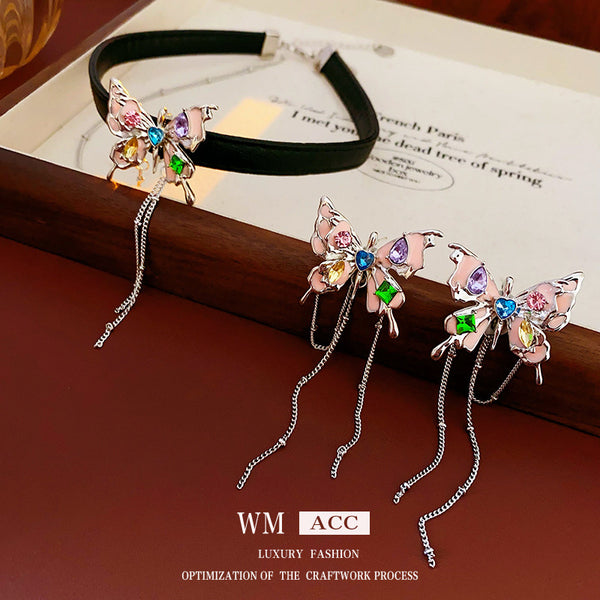 Women Luxurious Dragonfly Insect Butterfly Alloy Electroplating Jewelry Sets