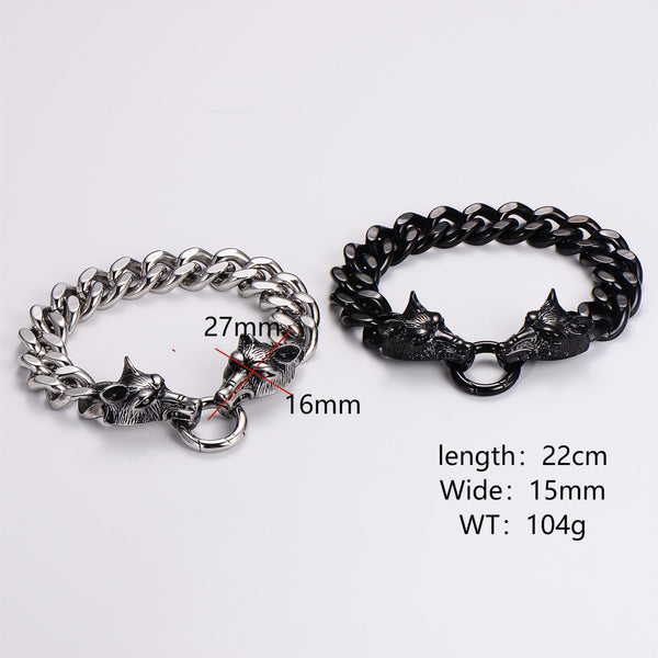 Expressive Men Stripe Geometric Stainless Steel Electroplating Bracelets