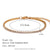 Women Fashion Quadrilateral Circle Geometric Stainless Steel 18K Gold Plated Bracelets