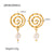 IG Style Pearl Geometric Stainless Steel 18K Gold Plated Earrings