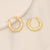 Expressive Stripe Triangle Circle Geometric Stainless Steel Electroplating Earrings