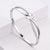 Women Korean Metal Diamond Bowknot Titanium Steel Electroplating Bangles