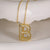 Letter Text Number Stainless Steel 18K Gold Plated Pendant