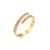 Women Fashion Geometric Stainless Steel 18K Gold Plated Rings