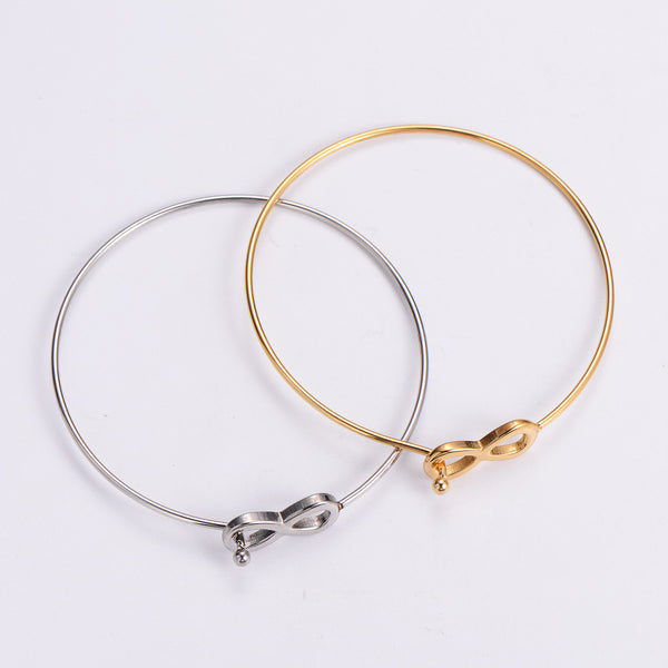 Women Metal Doll Titanium Steel Electroplating Bangles