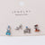 Cartoon Cartoon Zircon Zircon Inlay Earrings