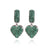 Luxurious Heart Heart Zircon Drop Earrings