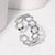 Women Cute Hexagon Geometric Stainless Steel Electroplating Rings