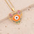 Women Eye Heart Copper Zircon Inlay Pendants